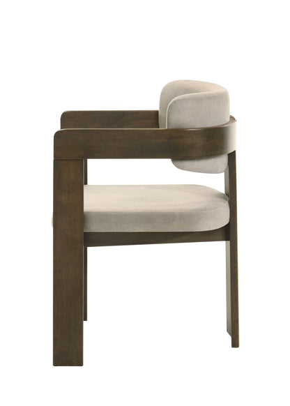 Destin - Polished Microfiber Side Chair (Set of 2) - Light Gray