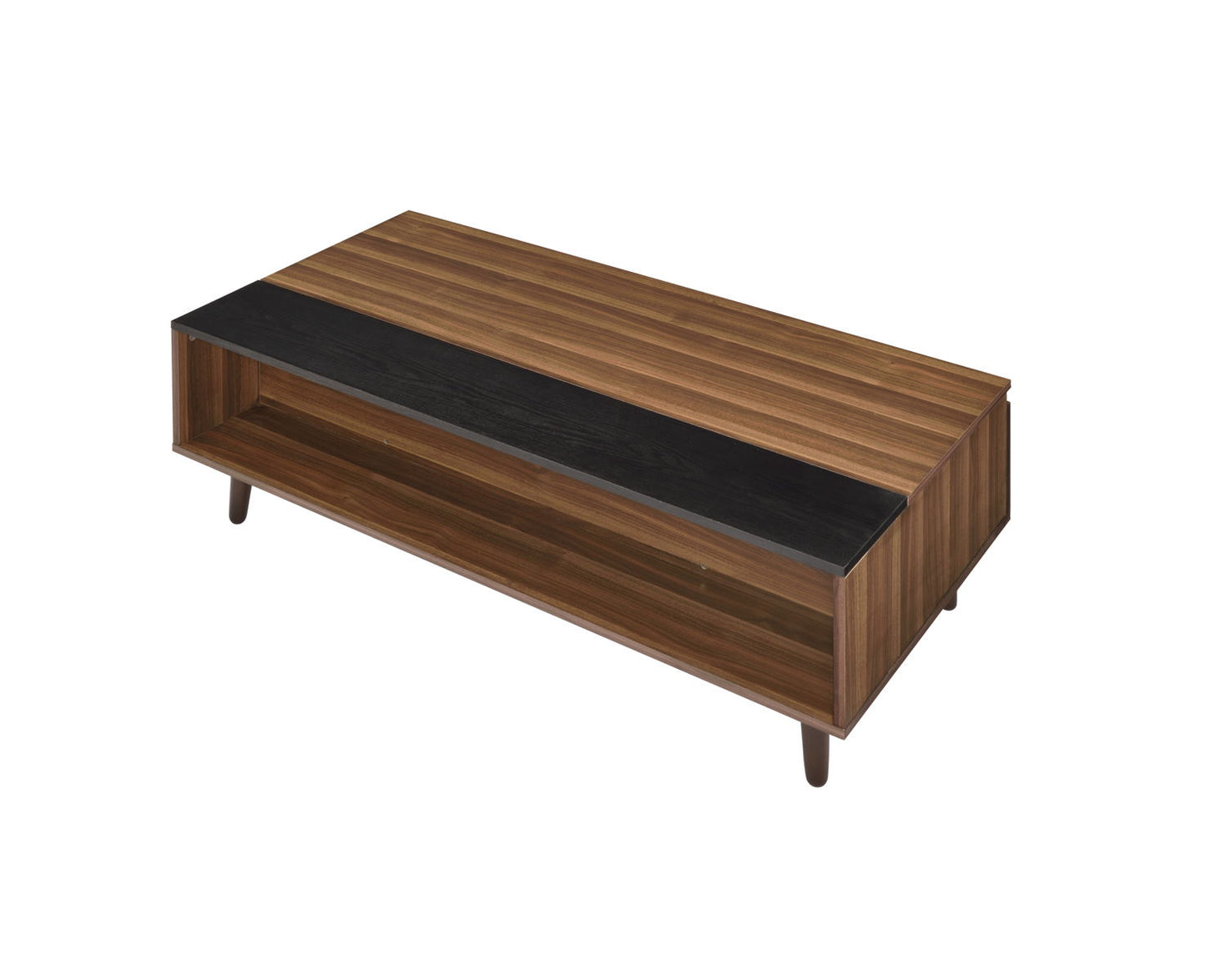 Avala - Coffee Table With Lift Top - Walnut / Black