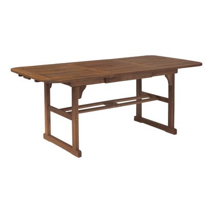 Modern Slat Top Solid Acacia Wood Butterfly Outoor Dining Table