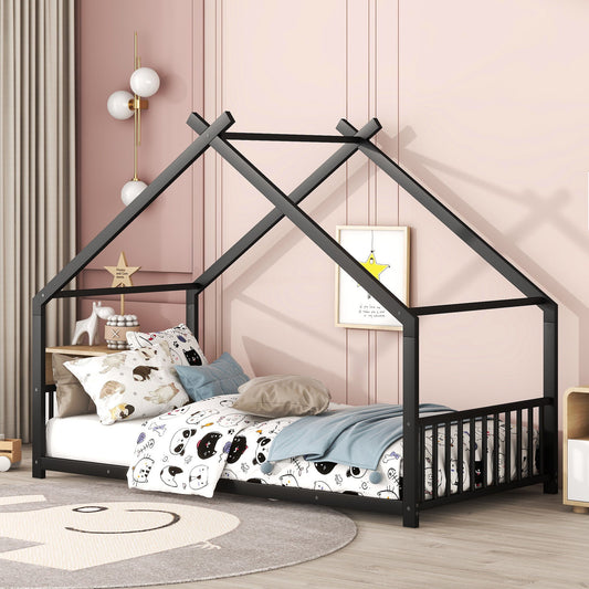 Metal House Bed