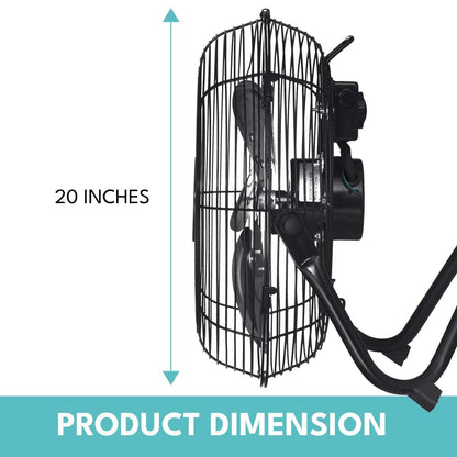 3 Speed High Velocity Industrial Heavy Duty Metal Floor Fan With Tilting Head For Outdoor / Indoor Use