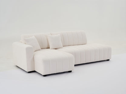 Jessica - Lamb Wool Sectional Sofa With Chaise