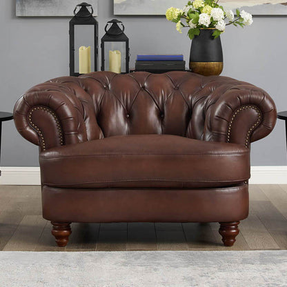 Newport - Leather Chair - Caramel