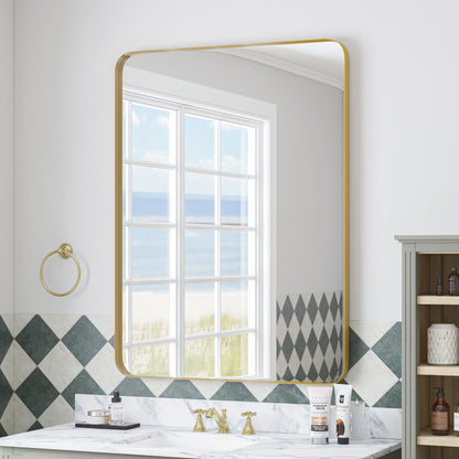 Wall Mirror Rectangular Mirror Metal Framed Mirror Vanity Mirror Dressing Mirror, For Bathroom, Living Room, Bedroom