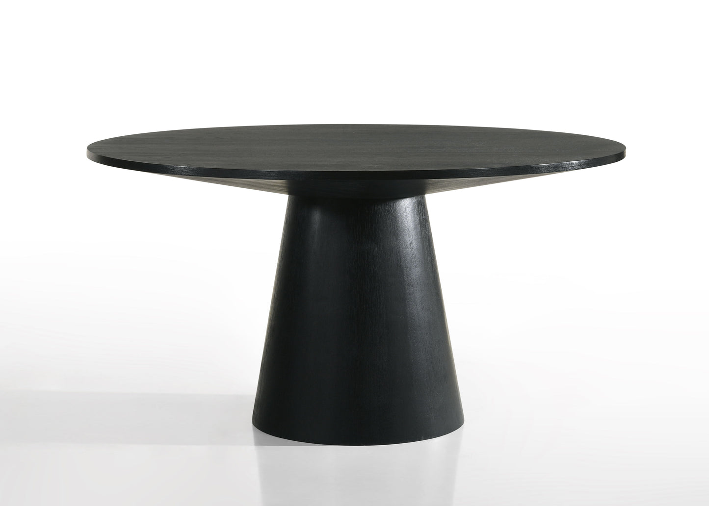 Jasper - Contemporary Round Dining Table With Black Finish Chairs