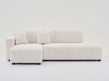 Jessica - Lamb Wool Sectional Sofa With Chaise