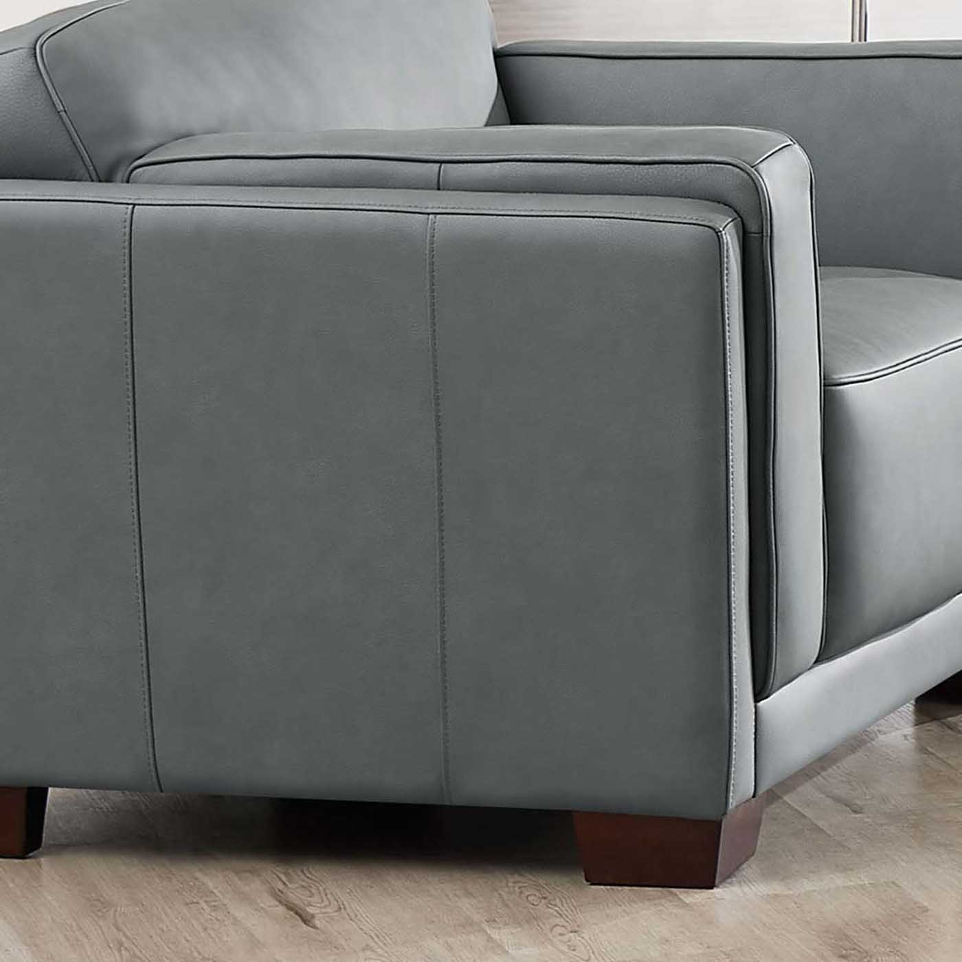 Marshall - Leather 3 Seater Sofa - Slate