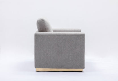 Valin - Linen Chair For Living Room - Gray