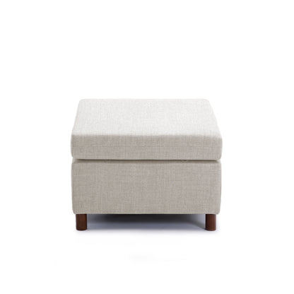 Single Movable Ottoman For Modular Sectional Sofa Couch Without Storage Function, Cushion Covers Removable And Washable