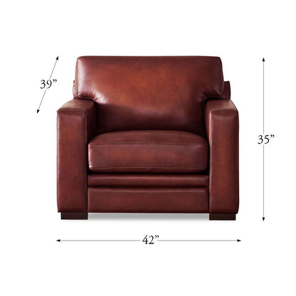 Dillon - Waxy Pull Up Leather Chair - Mocha