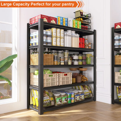 Tall Metal Shelves With Removable Dividers Are High Capacity And Load Bearing For Garages, Kitchens And Offices