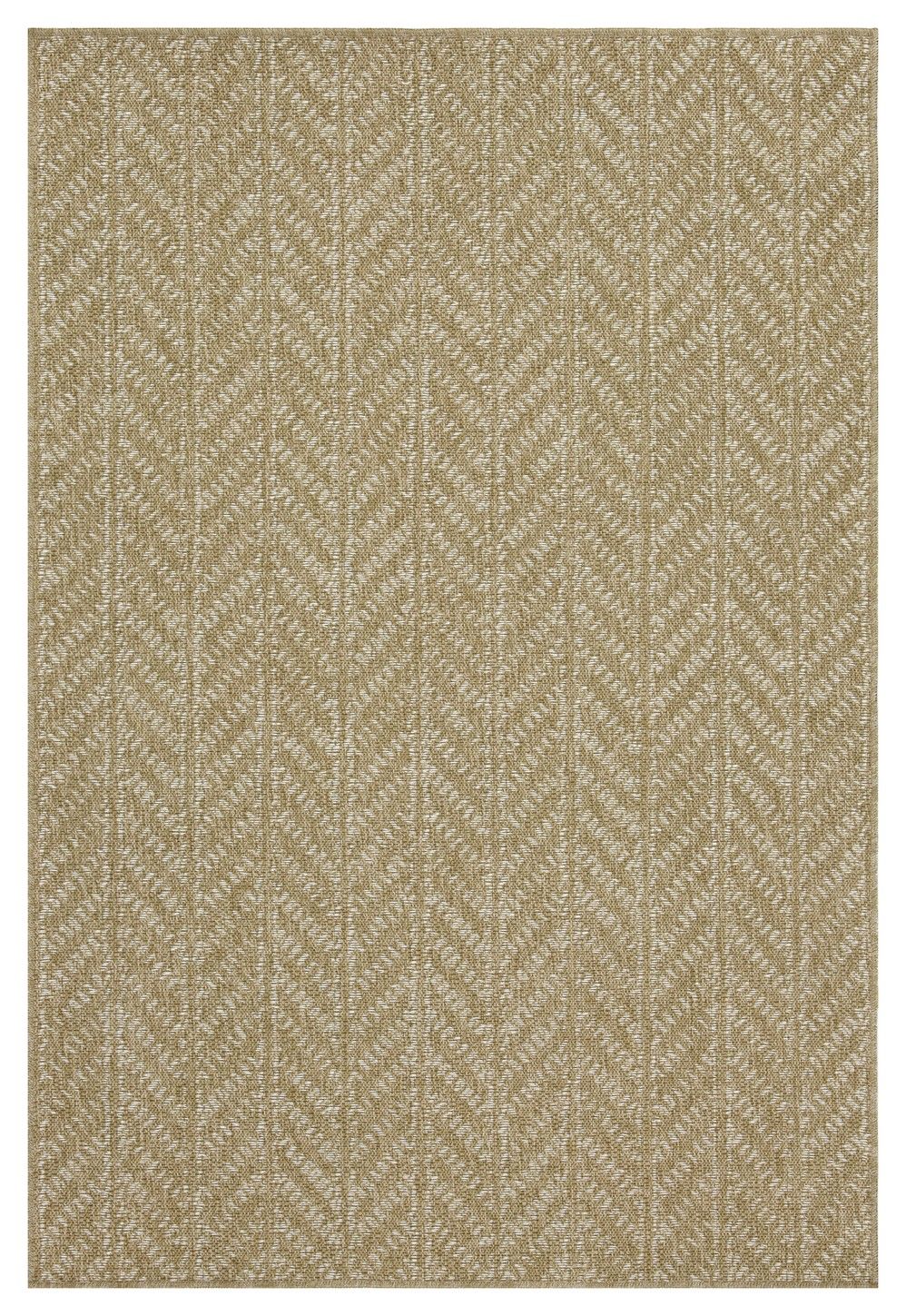 Earth - 2'7" X 7'3" Indoor, Outdoor Area Rug - Natural / White