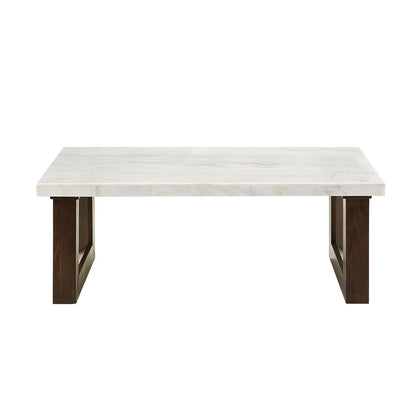 Edwyn - Natural Marble Top End Table