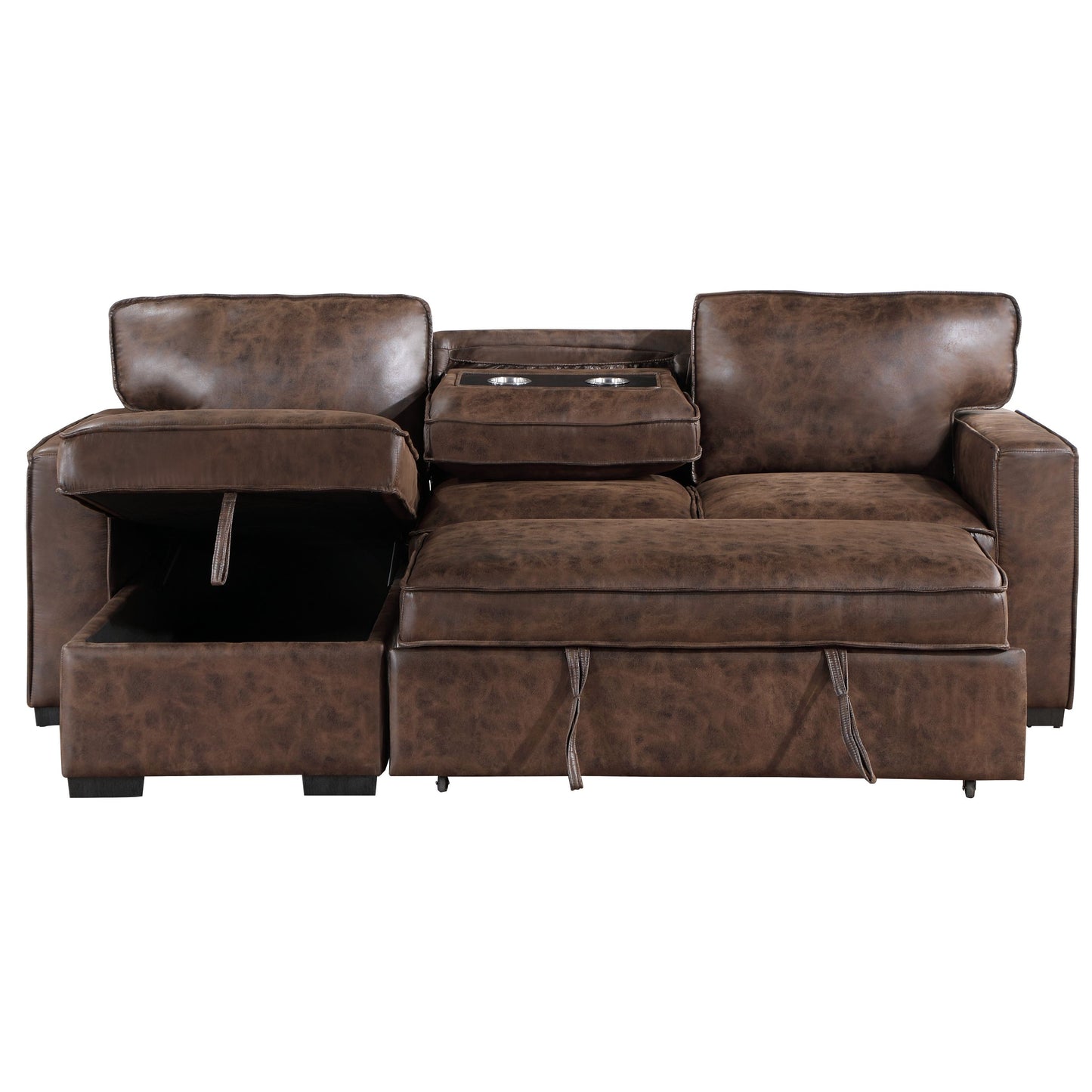 Territory - Reversible Pull Out Sofa Bed - Coffee