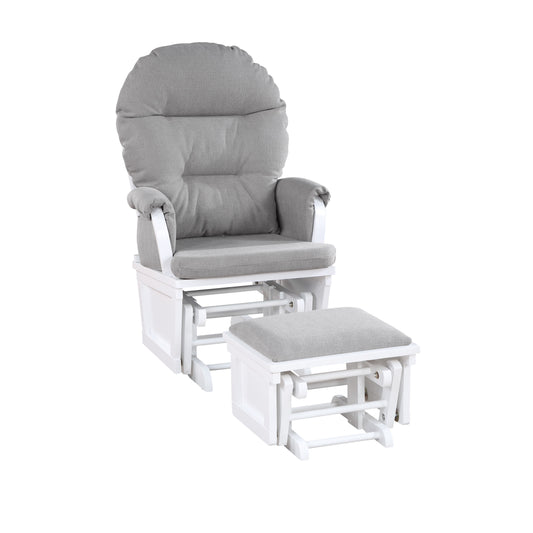 Madison - Glider & Ottoman - White Base