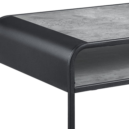 Raziela - Concrete Coffee Table - Black / Gray