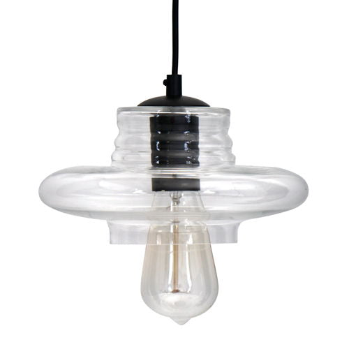 Torus - Saucer Industrial Pendant - Clear