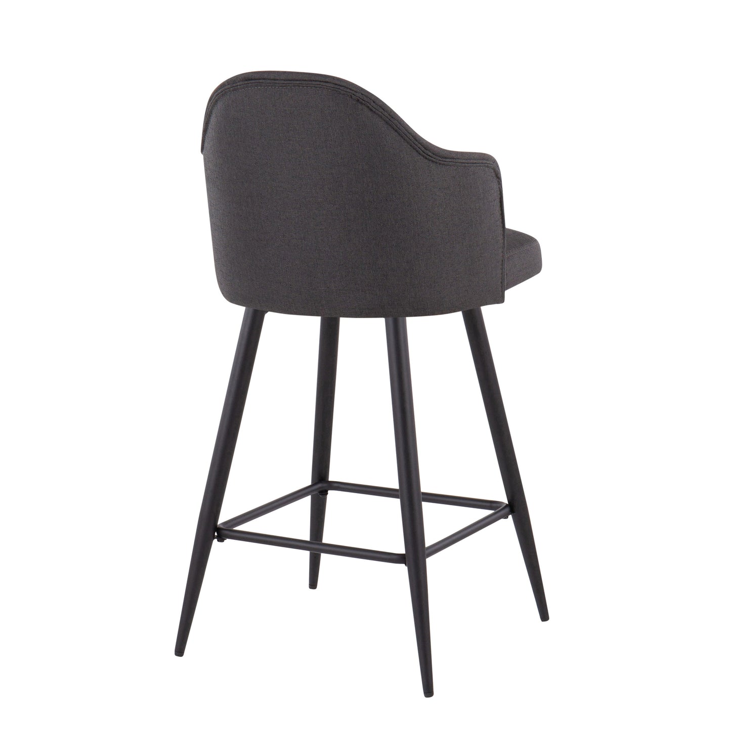 Ahoy - Contemporary Fixed Height Counter Stool With Square Footrest (Set of 2)