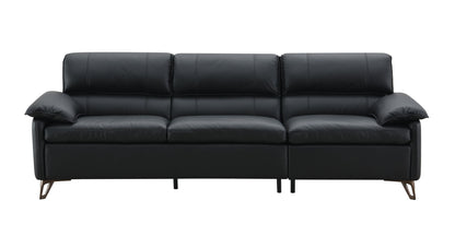 Eilene - Top Grain Leather Sofa - Black