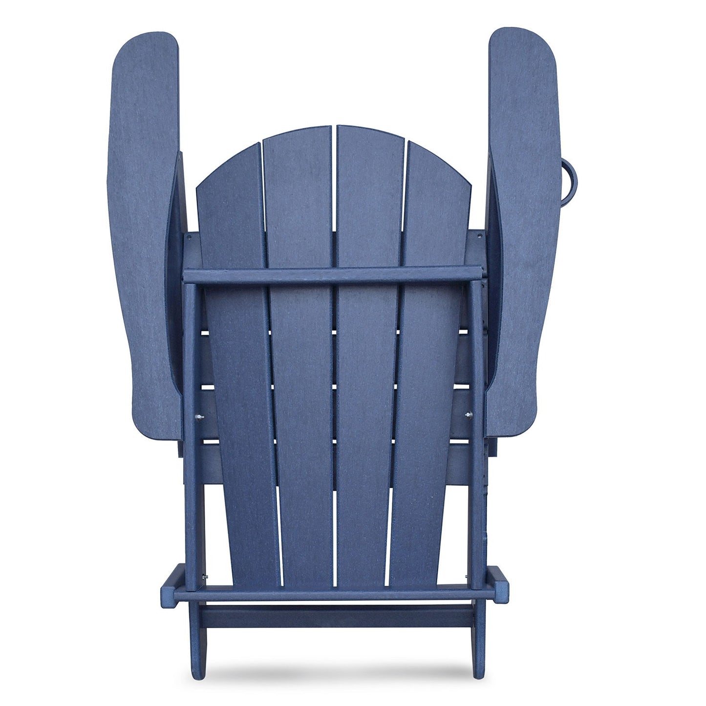 Folding Outdoor Adirondack Chair For Relaxing, Hdpe All-Weather Fire Pit Chair, Patio Lawn Chair For Outside Deck Garden Backyardf Balcony - Navy Blue