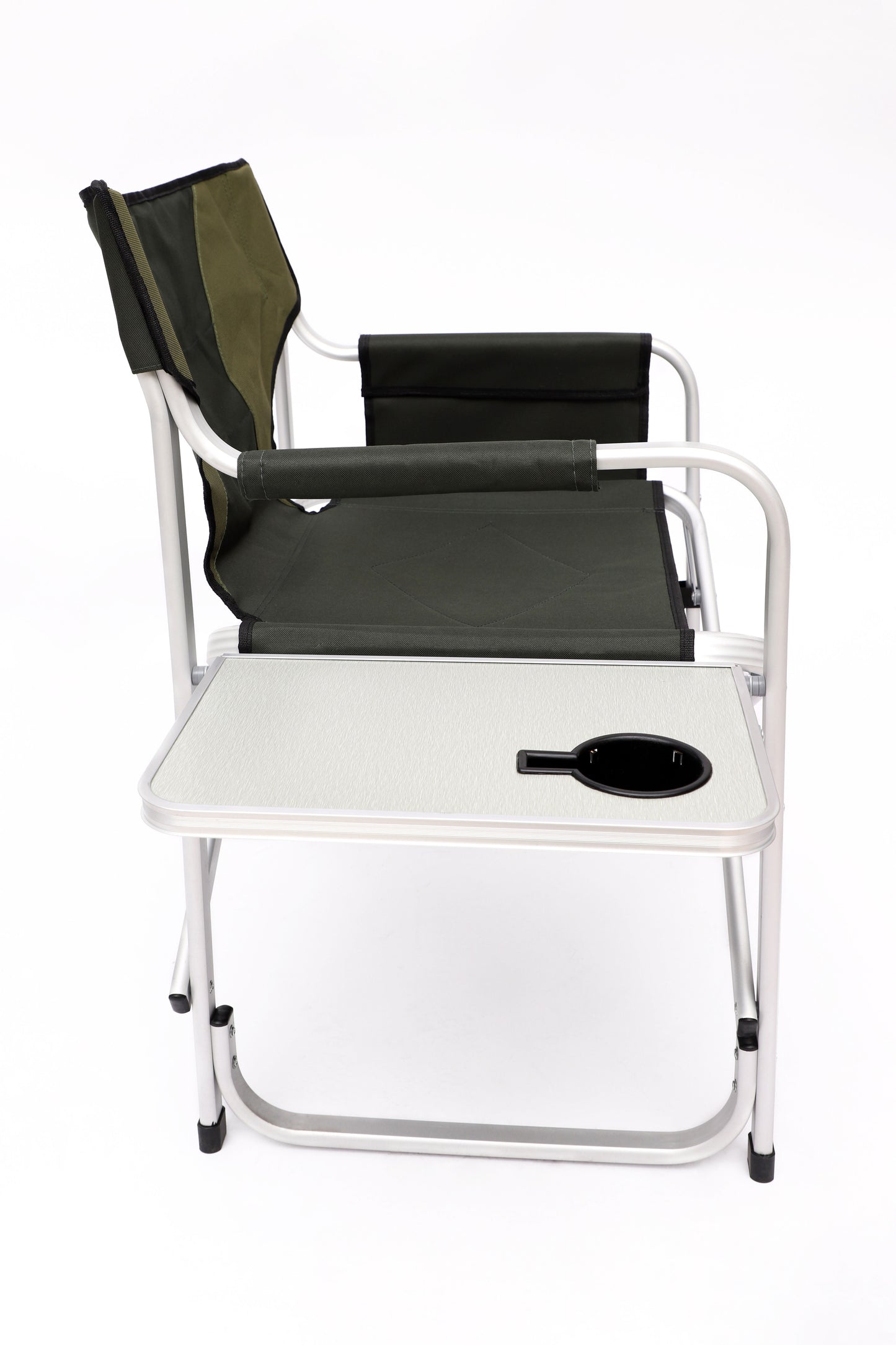 Padded Folding Outdoor Chair With Side Table And Storage Pockets, Lightweight Oversized Directors Chair For Indoor, Outdoor Camping, Picnics And Fishing