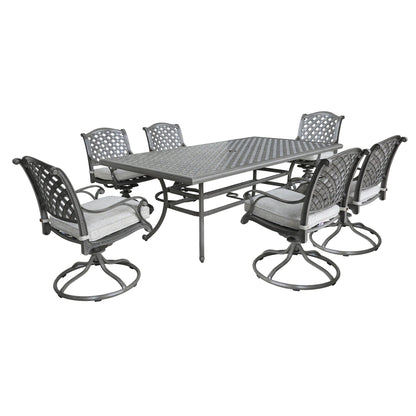 Outdoor Aluminum Dining Set With Cushion