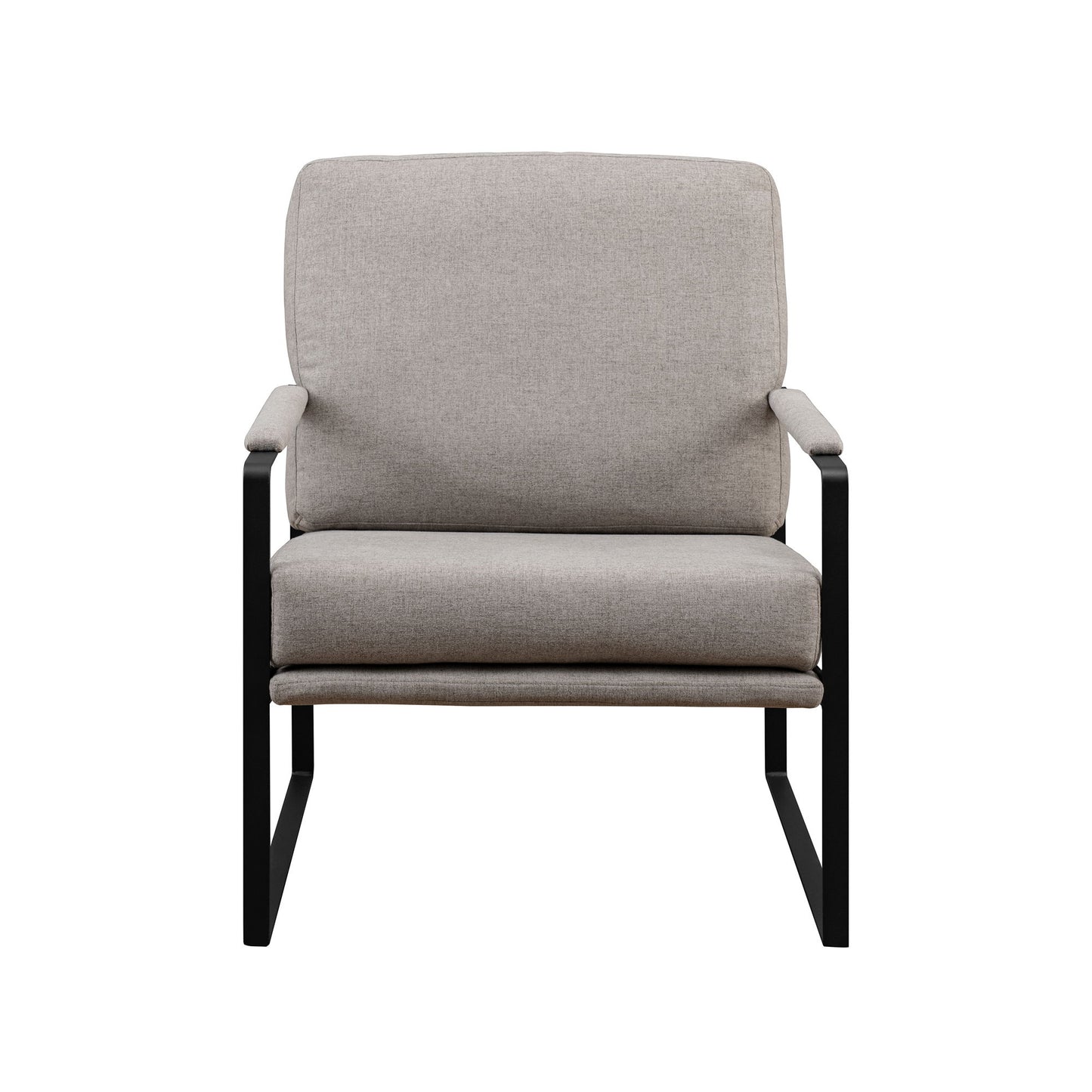 Contemporary Square Metal Frame Accent Chair