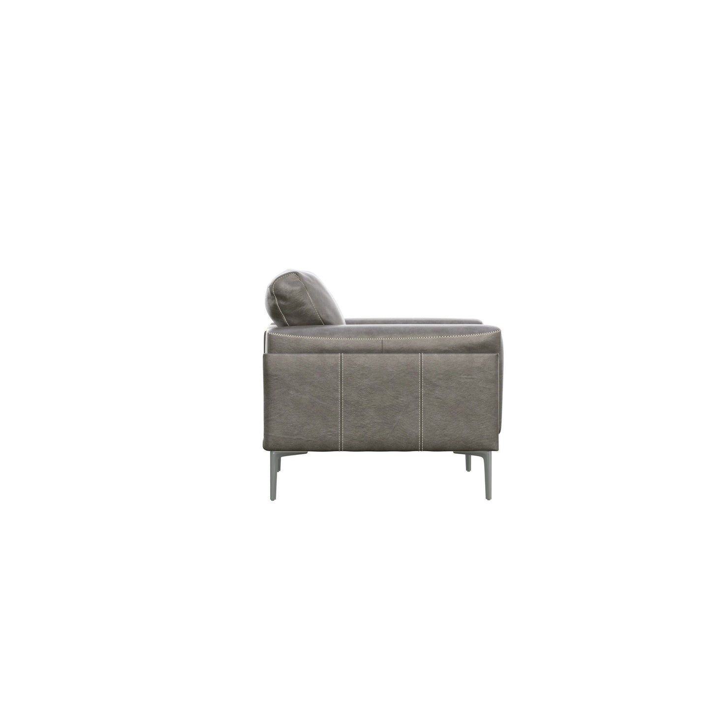 Onyx - Leather Chair - Gray