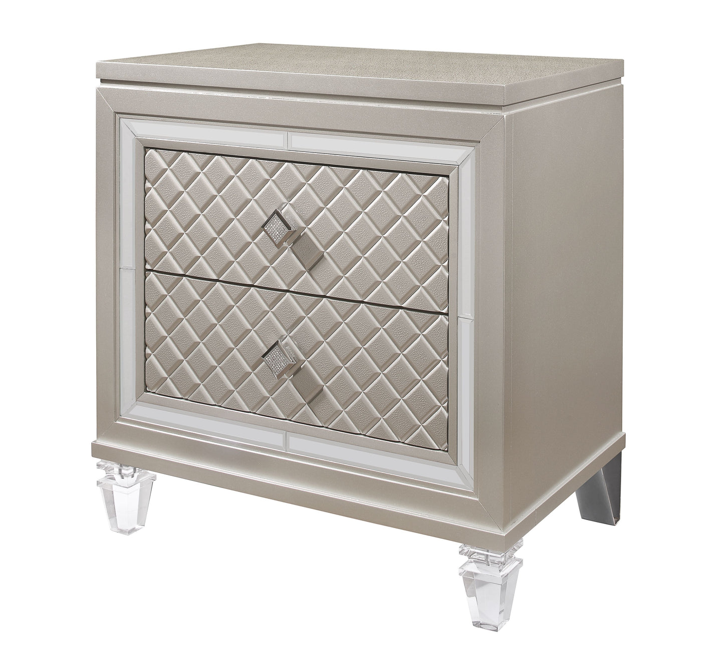 Cross - Glam Nightstand - Champagne