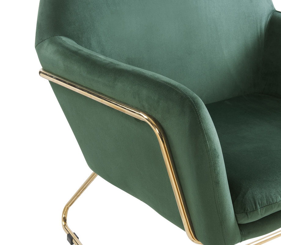 Keira - Velvet Accent Chair With Metal Base