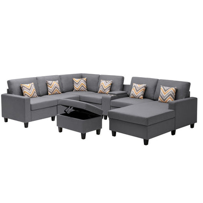 Nolan - 8 Piece Sectional Sofa With Interchangeable Legs