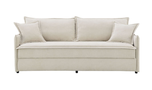 Elisea - Sleeper Sectional Sofa With 2 Toss Pillows - Beige