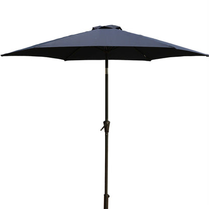 8.8' Outdoor Aluminum Patio Umbrella With 42 Pound Square Resin Umbrella Base