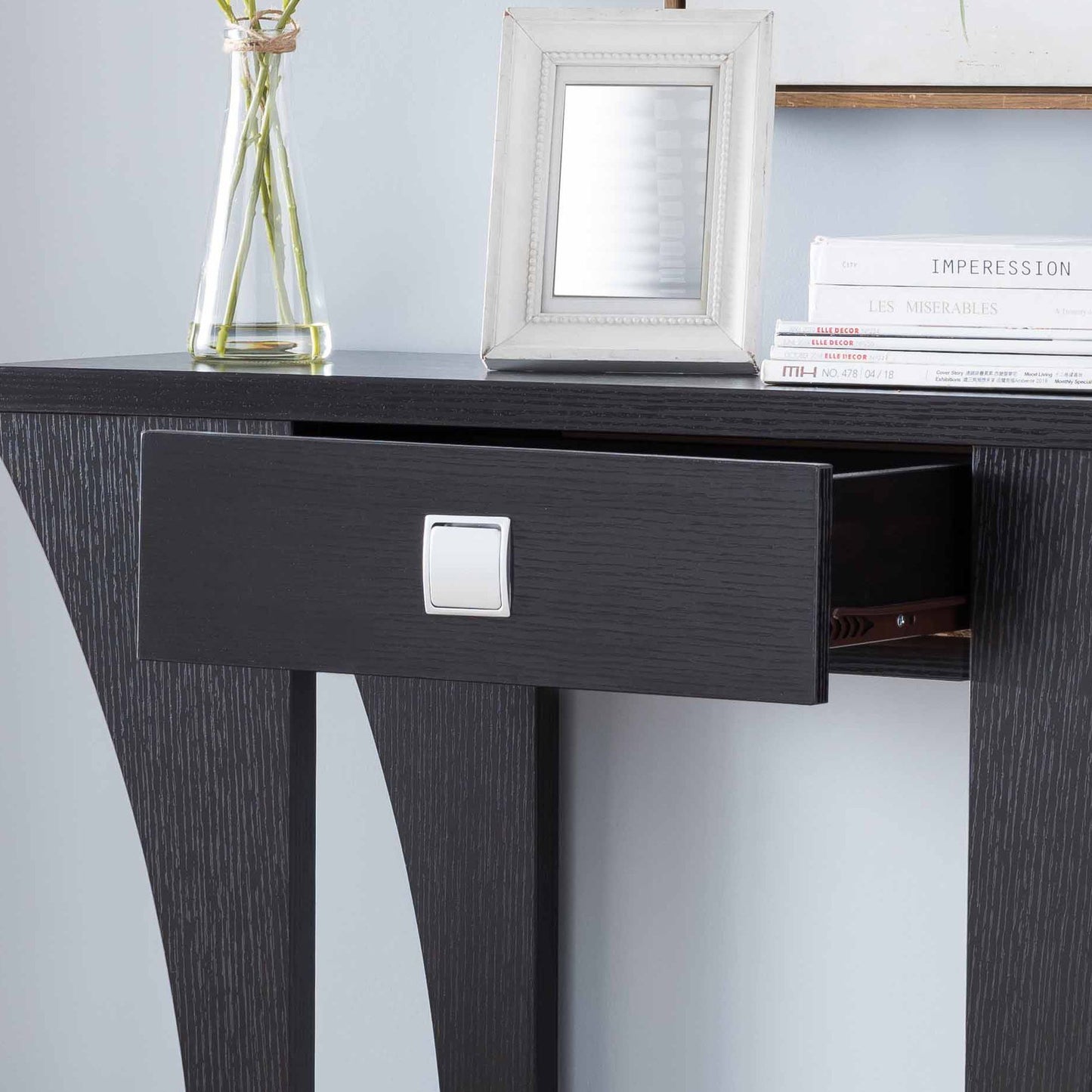 Accent Console, Hallway Table With Small Drawer - Red Cocoa