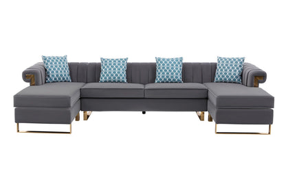 Maddie - Velvet Sectional Sofa