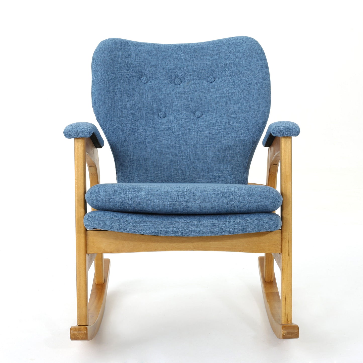 Mid-Century Fabric Rocking Chair