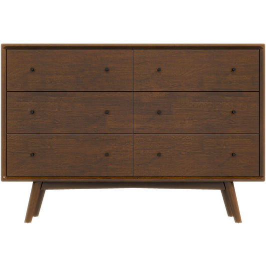 Caroline - Mid-Century Modern Solid Wood Dresser - Brown