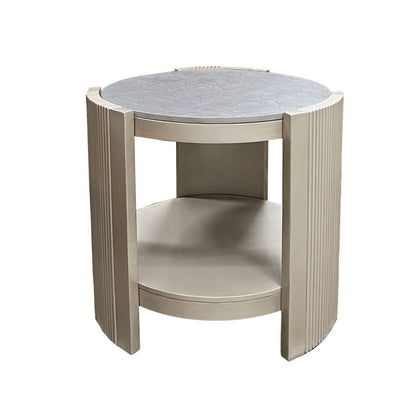 Kasa - Sintered Stone End Table - Champagne