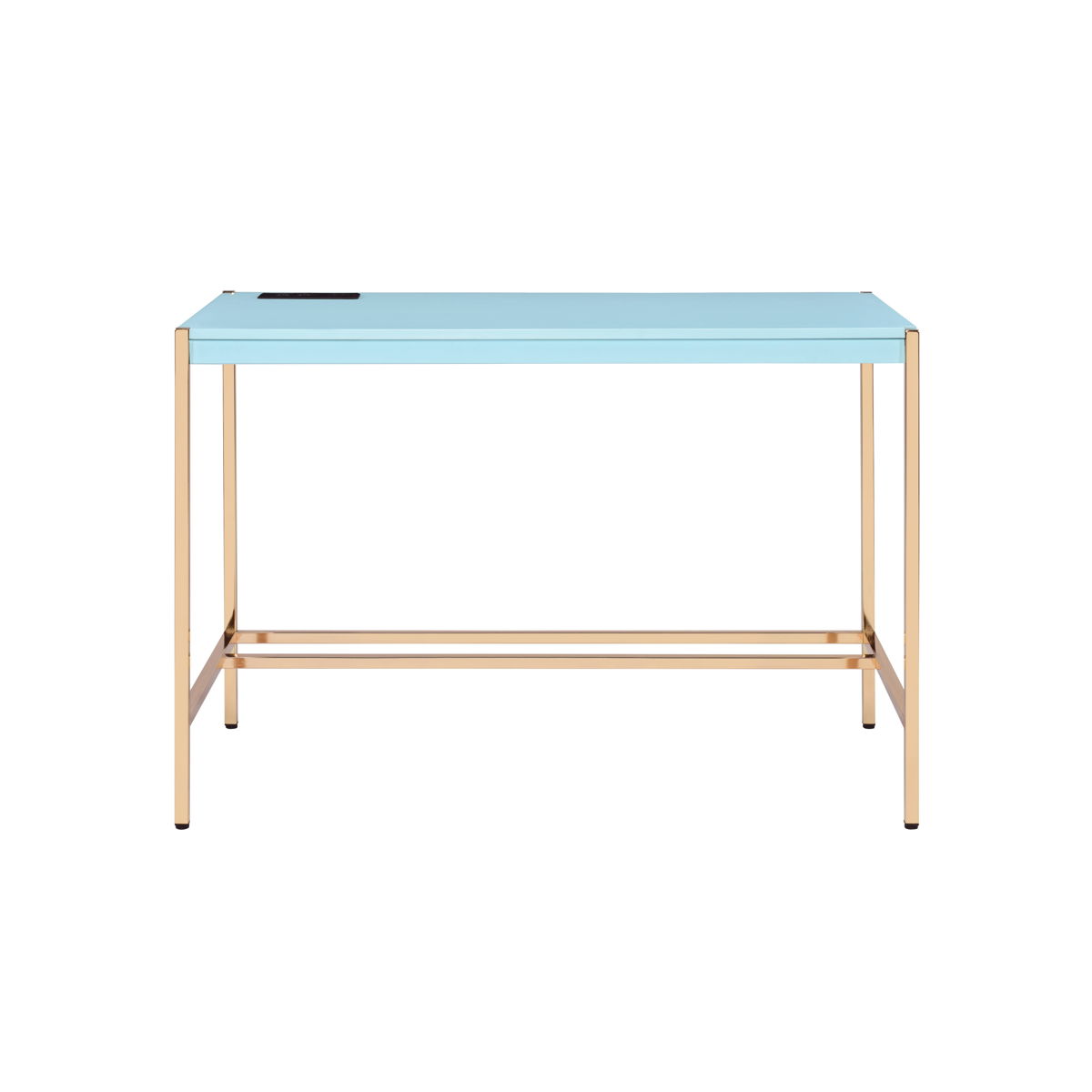 Midriaks - Writing Desk With USB - Gold / Light Blue