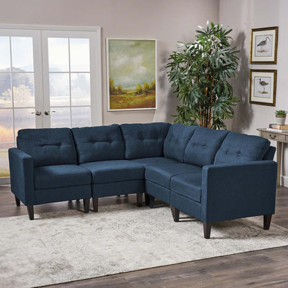 5 Piece Upholstered Sectional