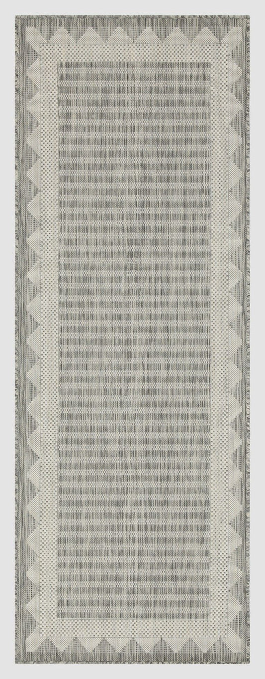 Sunshine - 2'7" X 7'3" Indoor, Outdoor Area Rug, Polypropylene - Silver