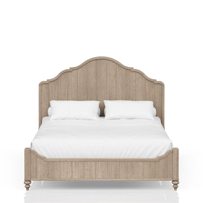 Queen Panel Bed With Transitional Casual Design - Sand