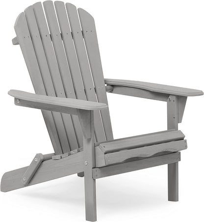 Lounge Patio Chair For Garden Outdoor Wooden Folding Adirondack Chair (Set of 2) Solid Cedar Wood Lounge Patio Chair For Garden