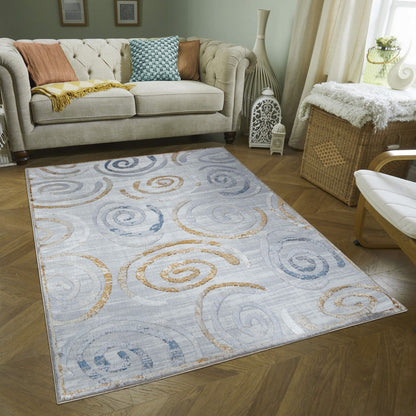 Nova - 2'7" X 7' Area Rug - Multi / White