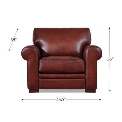 Brookfield - Waxy Pull Up Leather Chair - Mocha