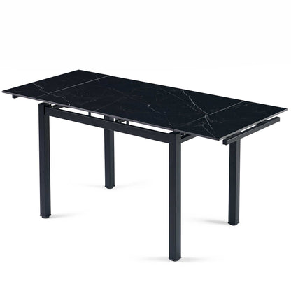 Ceramic Modern Rectangular Expandable Dining Room Table For Space-Saving Kitchen Small Space Table