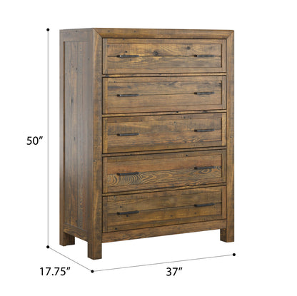 Lisque - 5 Drawer Chest - Brown