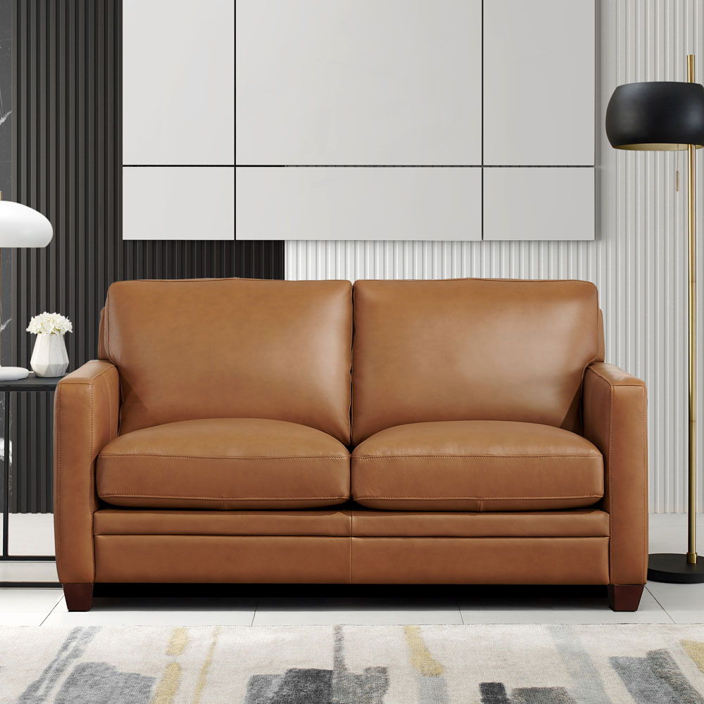 Naples - Leather Loveseat