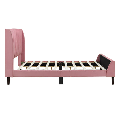 Upholstered Platform Bed, Velvet