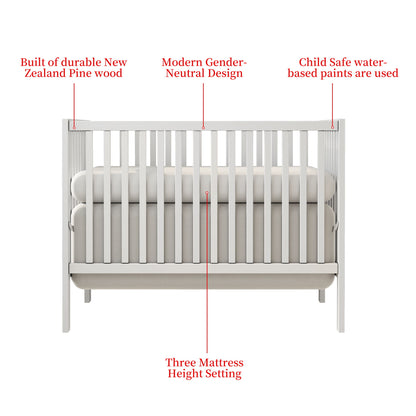 Crib 5 In 1 Convertible, Converts From Baby Crib To Toddler Bed, Fits Standard Full Size Crib Mattress